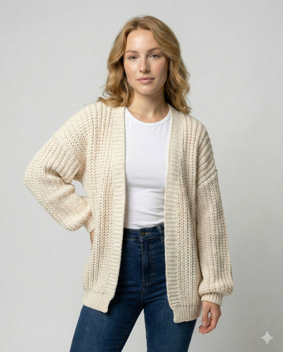 Bequeme Strickjacke Damen Langarm | Heidi-Mode