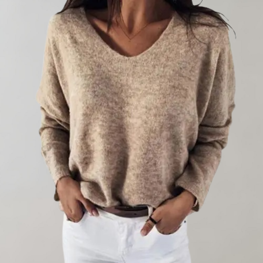 Bequeme V-Ausschnitt Pullover für Damen