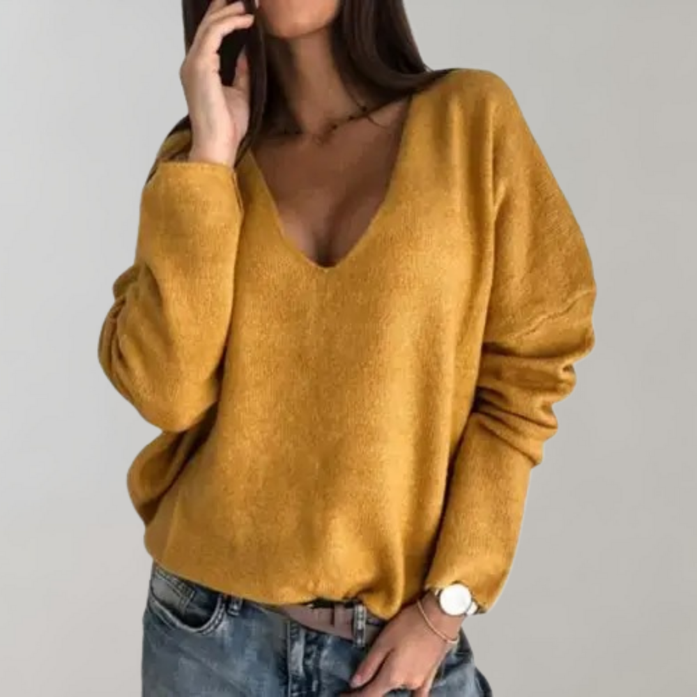 Bequeme V-Ausschnitt Pullover für Damen