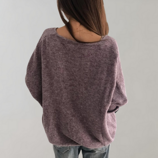 Bequeme V-Ausschnitt Pullover für Damen