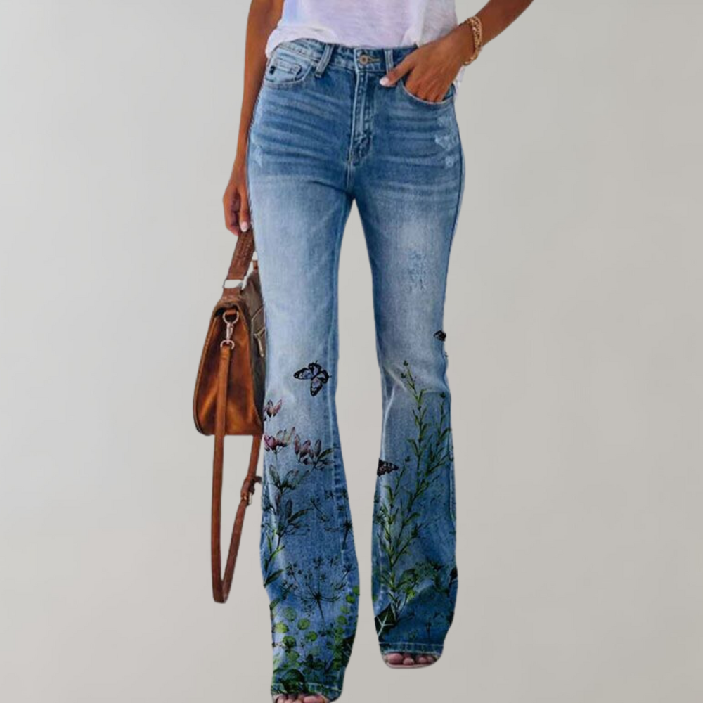 Heidi-Mode | Floral Print Flare Pants
