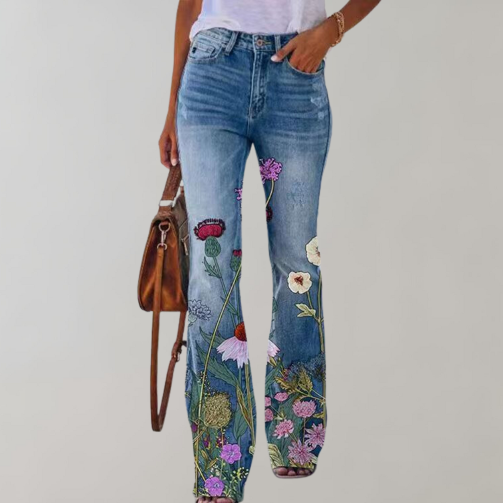 Heidi - Jeans mit Blumenmuster