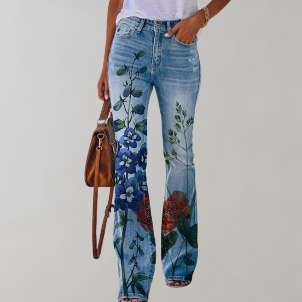 Heidi - Jeans mit Blumenmuster