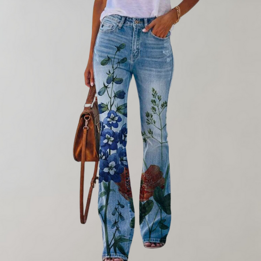 Heidi-Mode | Floral Print Flare Pants