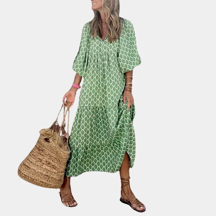 und bequemes langes damen kleid