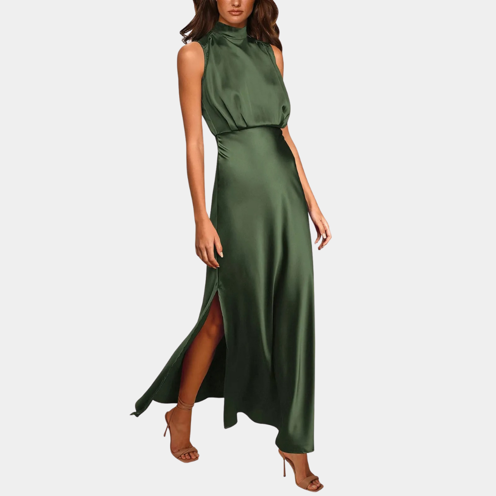 Heidi-Mode | Elegantes Damenkleid Mit Schlitz