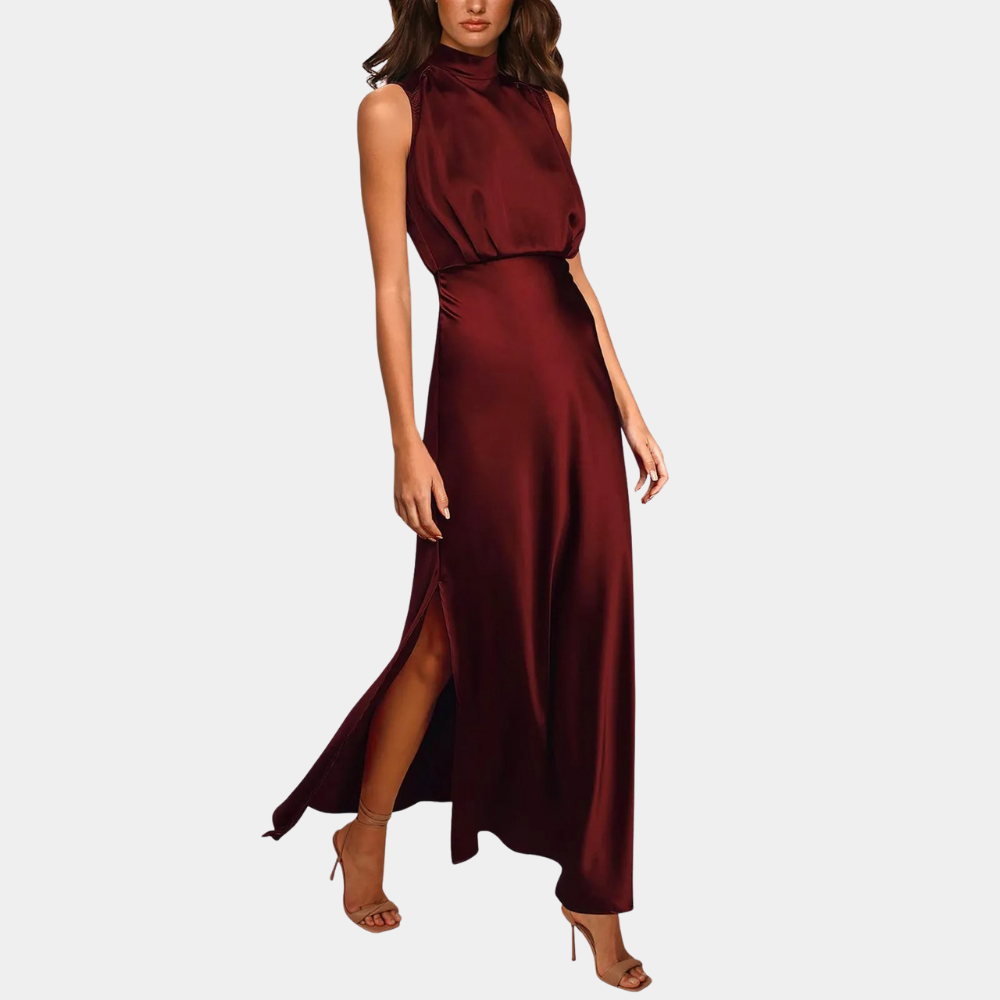 Heidi-Mode | Elegantes Damenkleid Mit Schlitz
