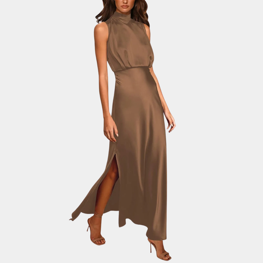 Heidi-Mode | Elegantes Damenkleid Mit Schlitz