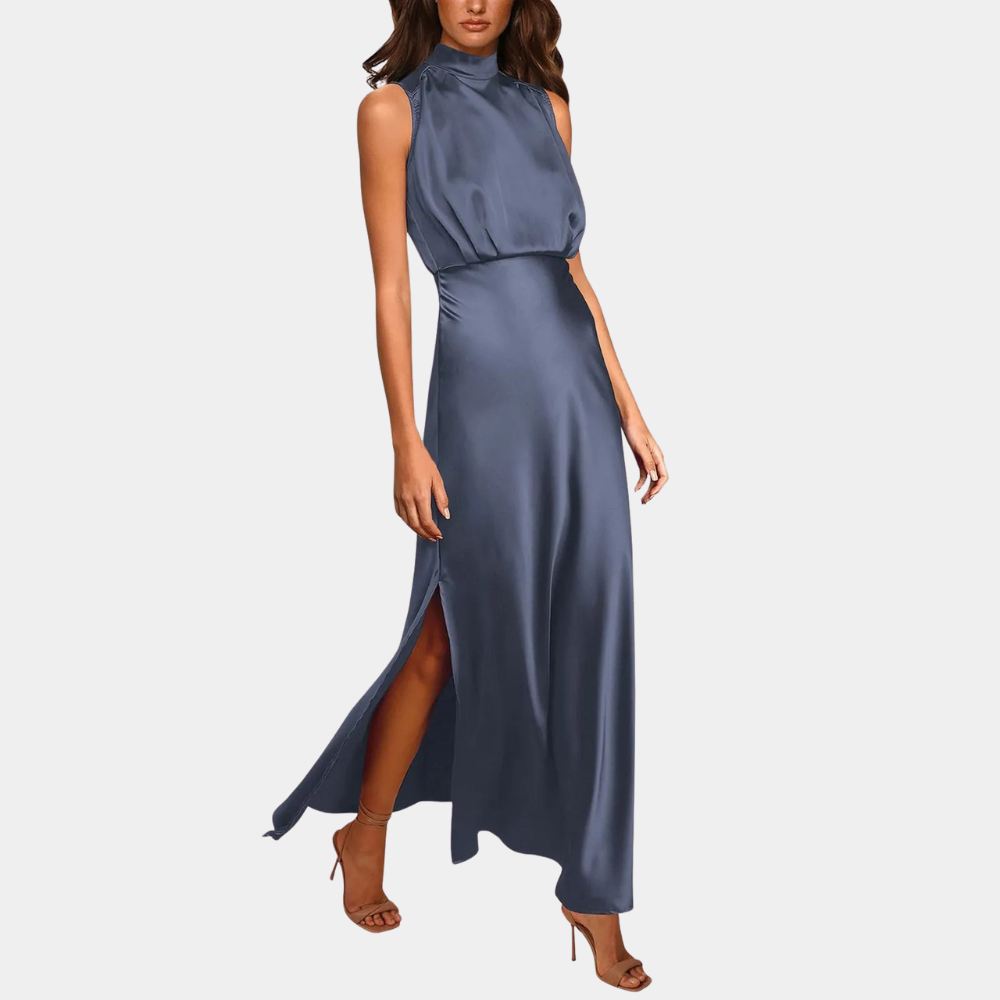 Heidi-Mode | Elegantes Damenkleid Mit Schlitz