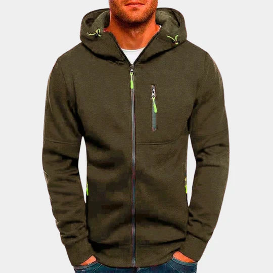 Heidi-Mode | Sweat-Shirt Homme Avec Capuche Et Fermeture Éclair