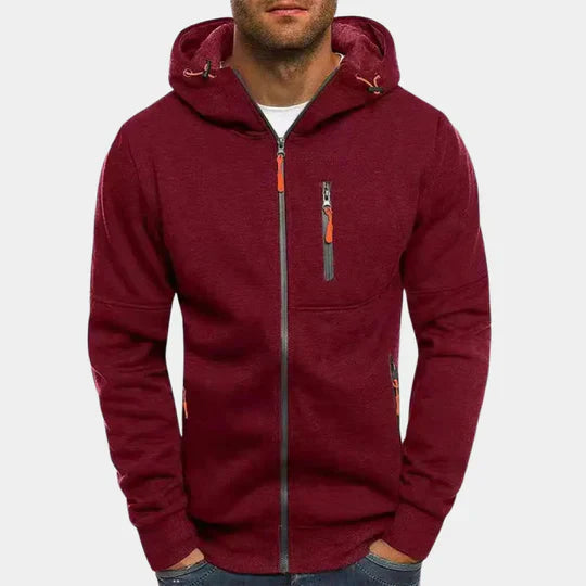 Heidi-Mode | Sweat-Shirt Homme Avec Capuche Et Fermeture Éclair