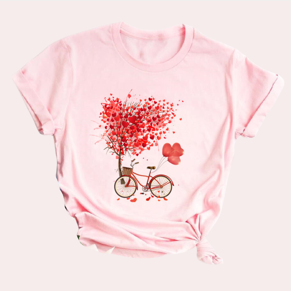 Heidi-Mode | Grafisches T-shirt für Damen Trendy & Lässig
