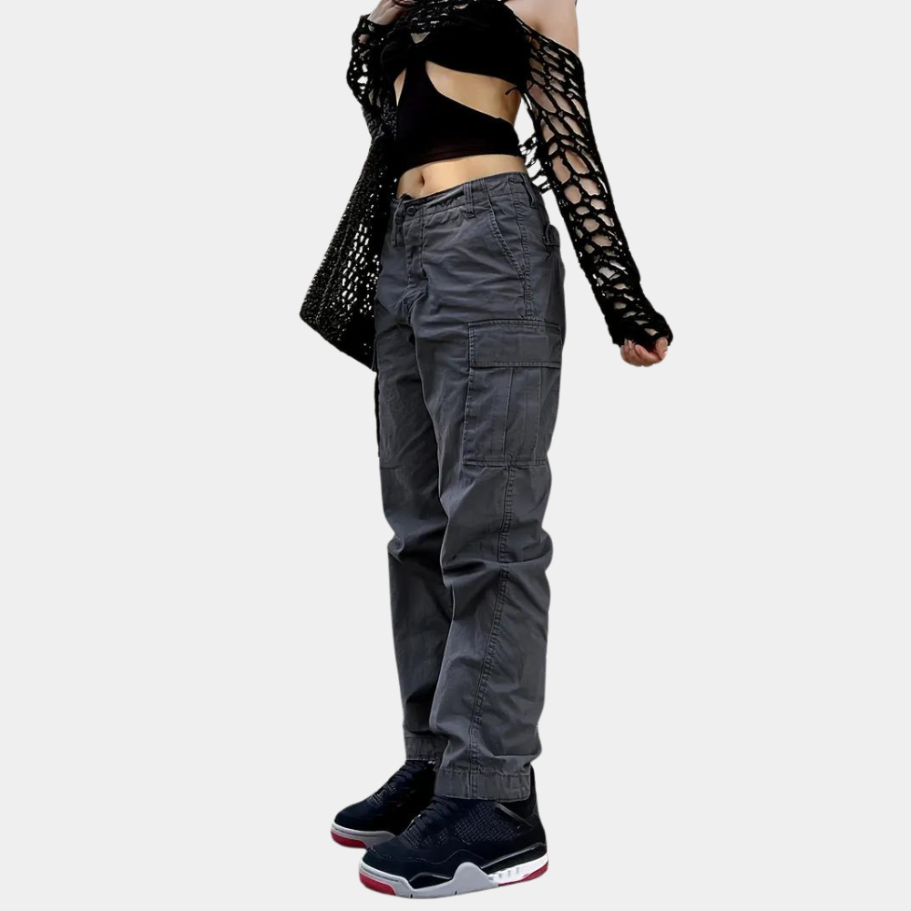 Heidi-Mode | Elegante Damen Cargo-Hose für Einen Mühelos Schicken Casual-Stil