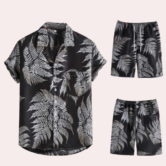 Zweiteiliges Hawaiian-Outfit für Männer