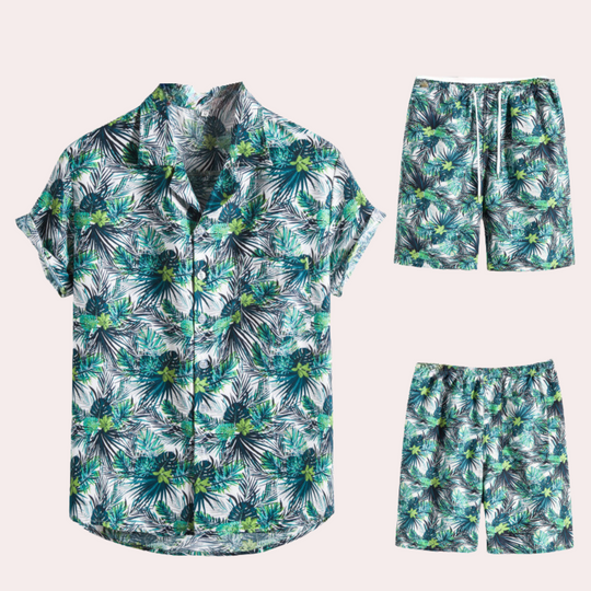 Zweiteiliges Hawaiian-Outfit für Männer