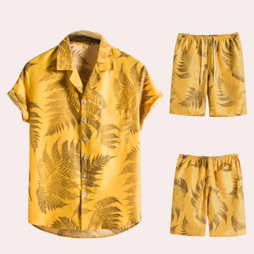 Zweiteiliges Hawaiian-Outfit für Männer