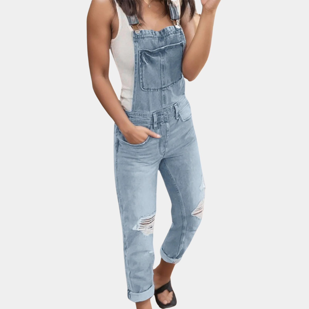 Heidi-Mode | Zerrissene Denim-Latzhose