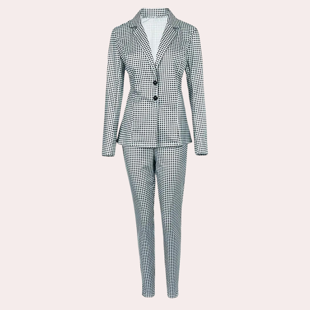 Heidi-Mode | Zwei-Teiliges Plaid-Set für Frauen