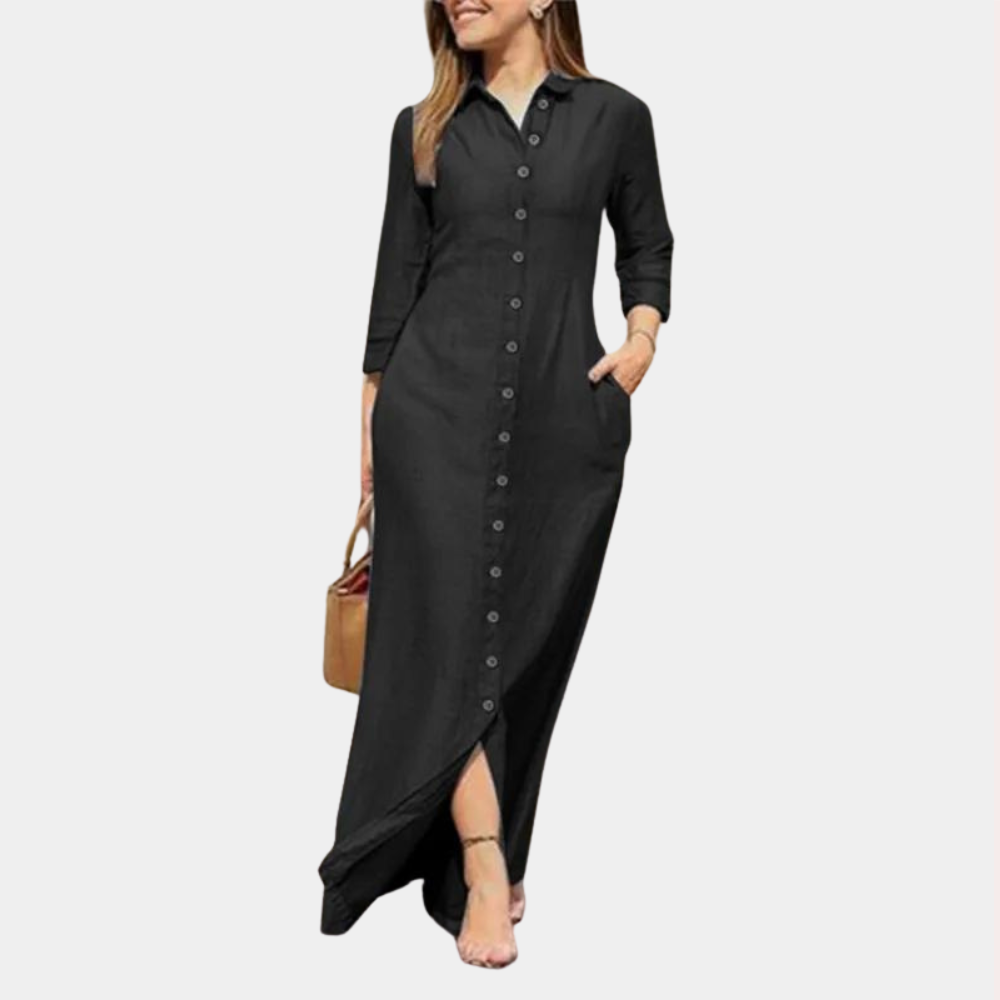 Heidi-Mode | Maxi Kleid mit Knöpfen