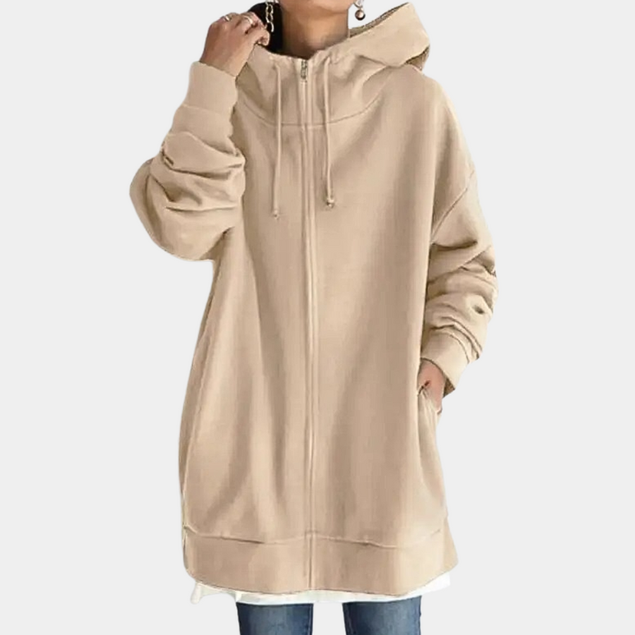 Stylischer Kapuzenpullover mit Reißverschluss für Damen