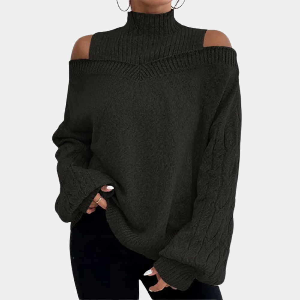 Lockere Strickpullover mit abgesenkter Schulter für Damen