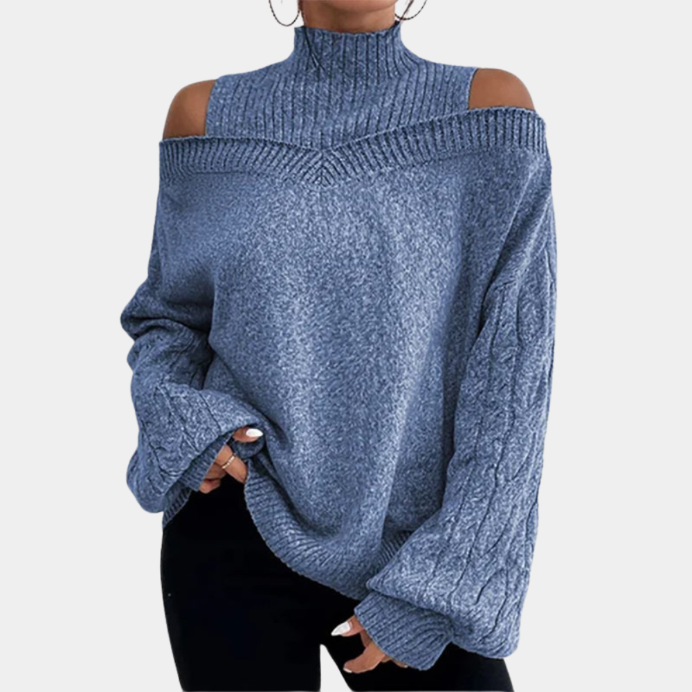 Lockere Strickpullover mit abgesenkter Schulter für Damen