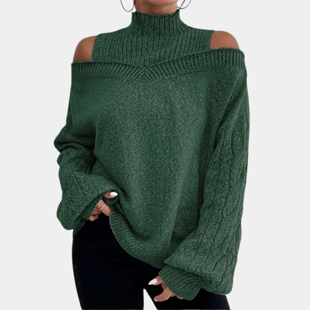 Lockere Strickpullover mit abgesenkter Schulter für Damen