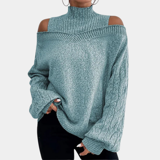 Lockere Strickpullover mit abgesenkter Schulter für Damen