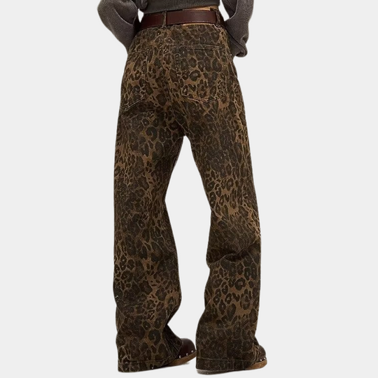 Heidi-Mode | Modische Jeans für Frauen mit Elegantem Leopardenmuster