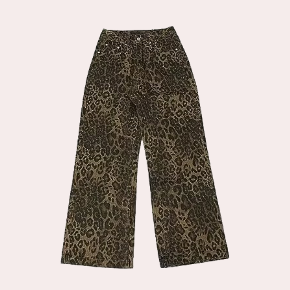 Heidi-Mode | Modische Jeans für Frauen mit Elegantem Leopardenmuster