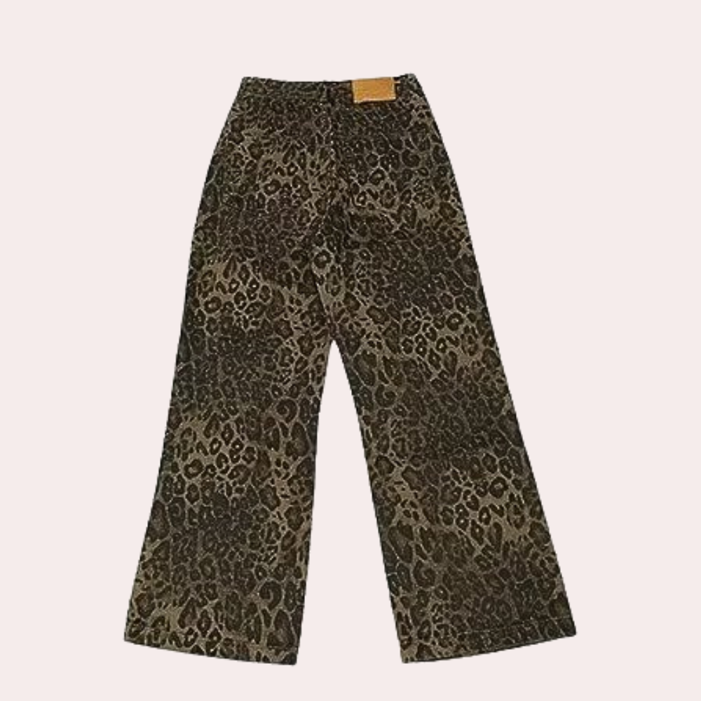 Heidi-Mode | Modische Jeans für Frauen mit Elegantem Leopardenmuster