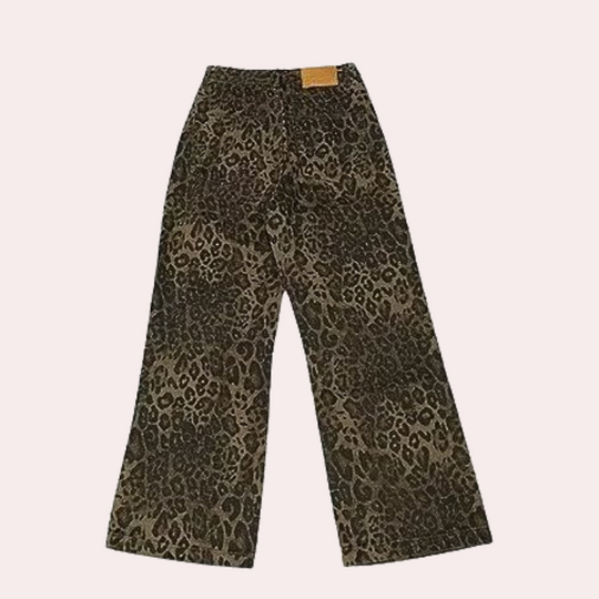 Heidi-Mode | Modische Jeans für Frauen mit Elegantem Leopardenmuster
