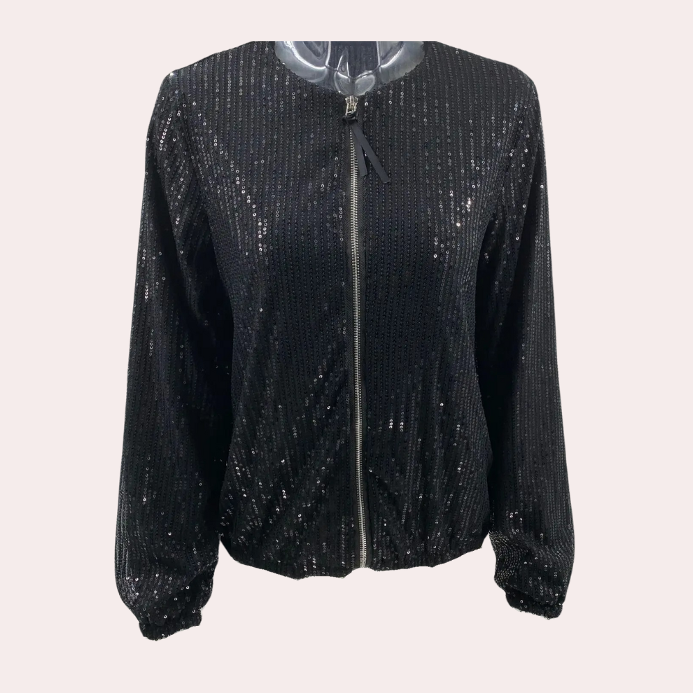 Heidi-Mode | Elegante Damenjacke Dekoriert mit Schönen Pailletten