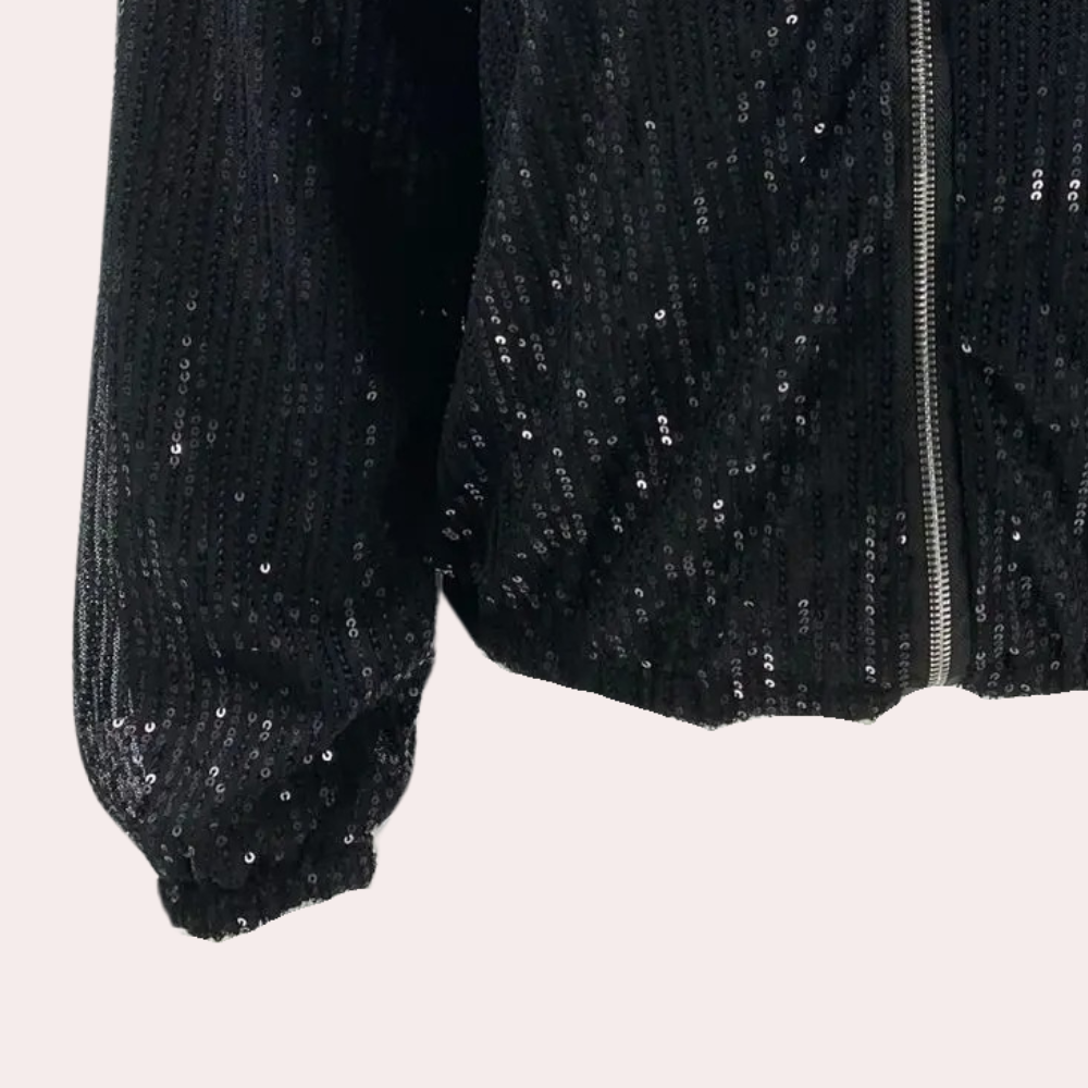 Heidi-Mode | Elegante Damenjacke Dekoriert mit Schönen Pailletten