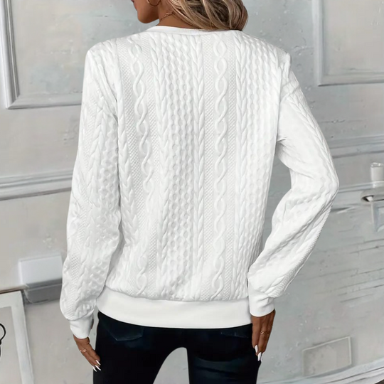 Heidi-Mode | Weicher Casual-Pullover Mit Textur Für Damen