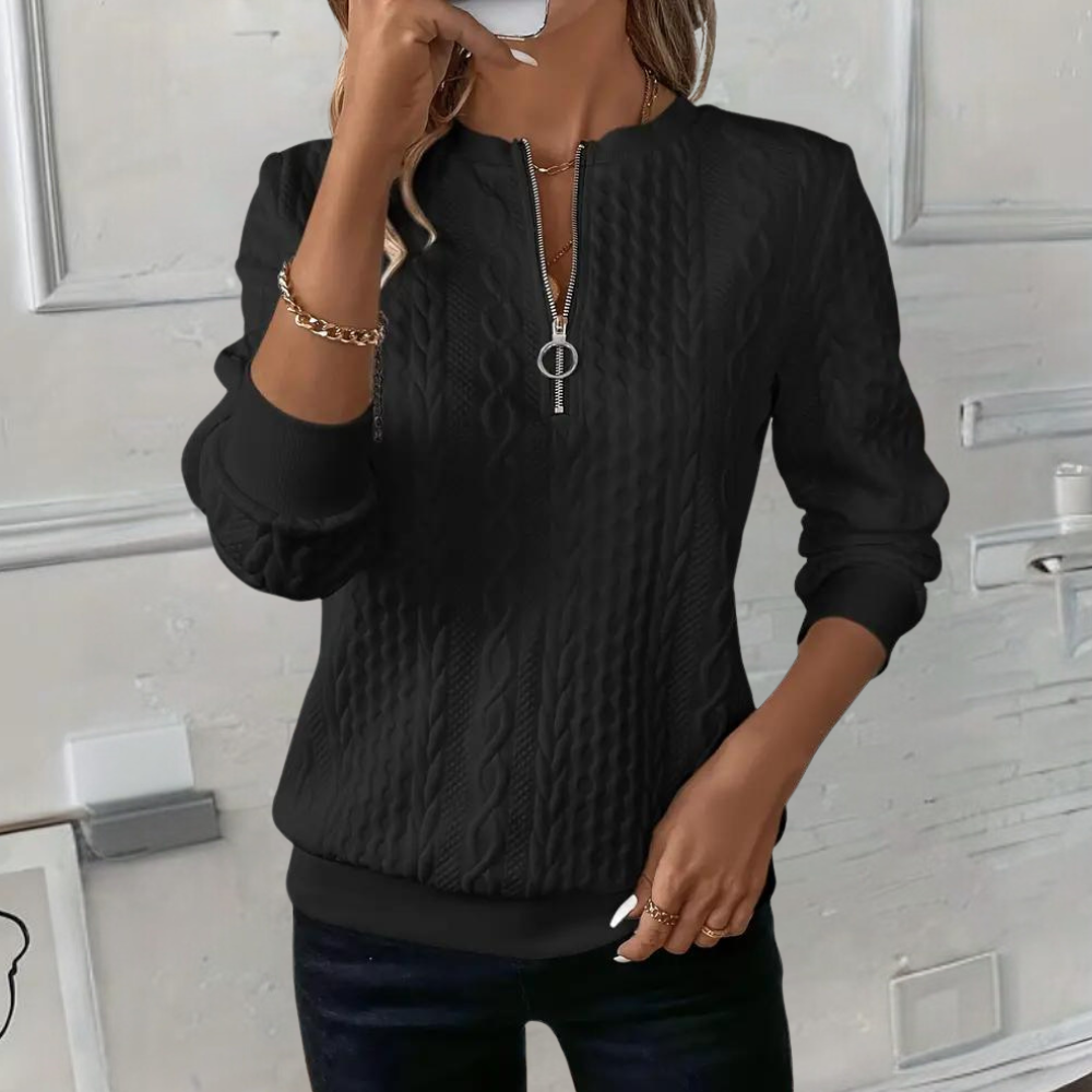 Heidi-Mode | Weicher Casual-Pullover Mit Textur Für Damen