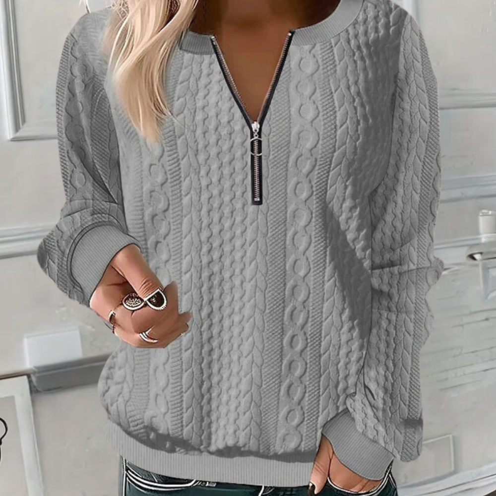 Heidi-Mode | Weicher Casual-Pullover Mit Textur Für Damen