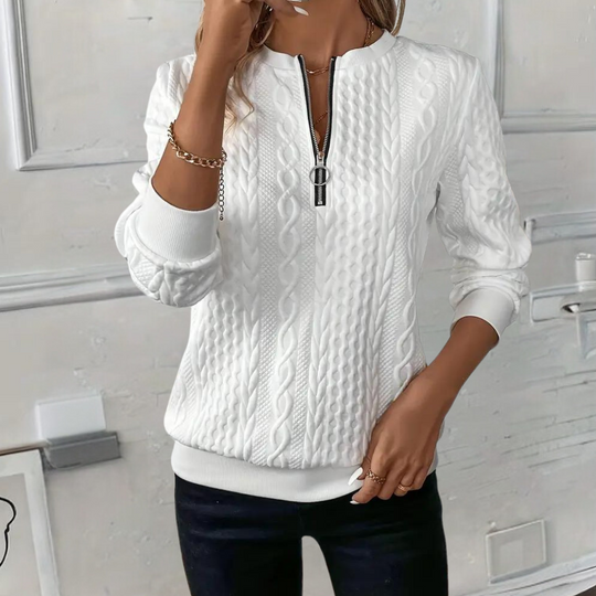 Heidi-Mode | Weicher Casual-Pullover Mit Textur Für Damen
