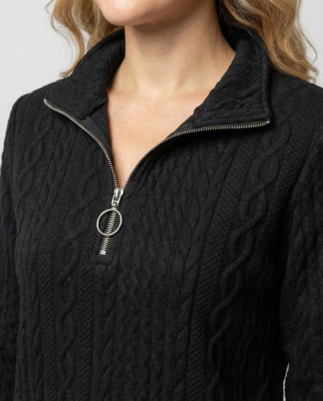 Strukturstrick Casual Pullover Damen | Heidi-Mode