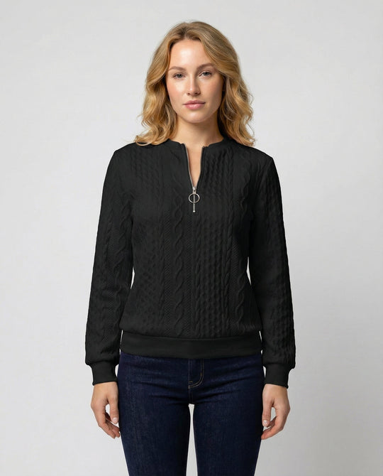 Strukturstrick Casual Pullover Damen | Heidi-Mode