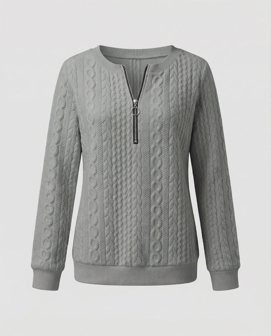 Strukturstrick Casual Pullover Damen | Heidi-Mode