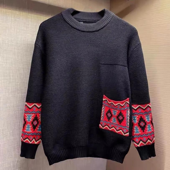 Heidi-Mode | Moderner Herrenpullover Mit Tribal-Design