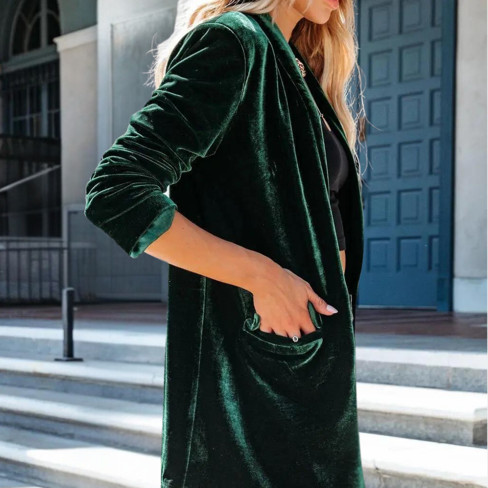 Heidi-Mode | Modischer Samtjacke für Damen