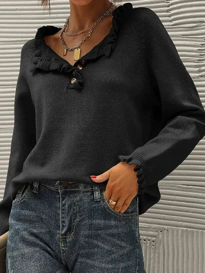 Heidi-Mode | Schicker Ausfransender Pullover für Damen