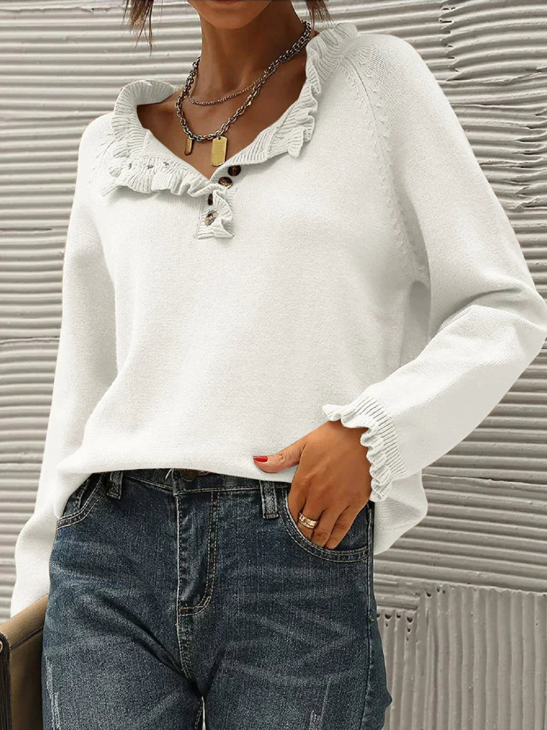 Heidi-Mode | Schicker Ausfransender Pullover für Damen