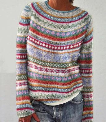 Bunte Mode Pullover