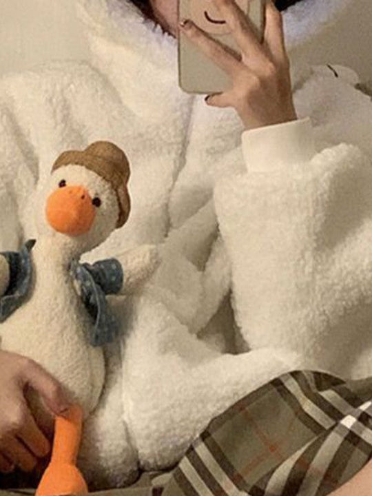 Heidi-Mode | Zipup Fleecejacke Mit Ohrenkapuze