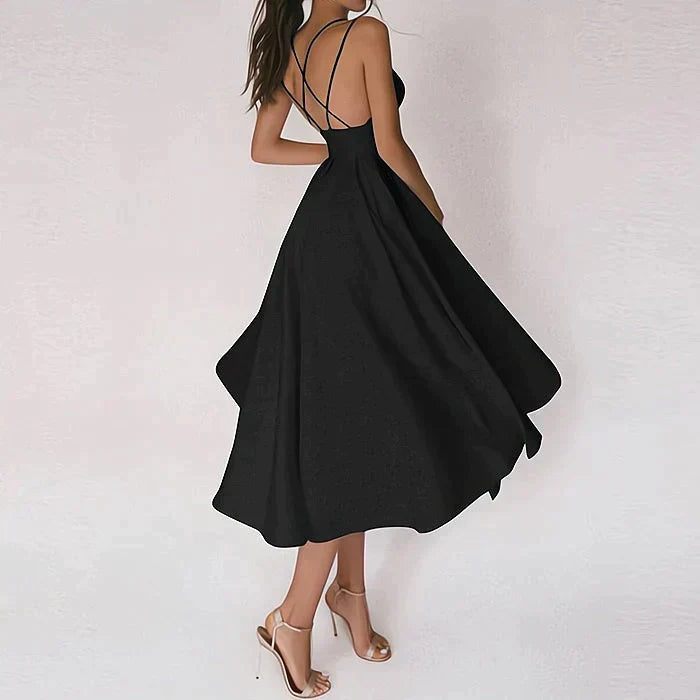 Heidi-Mode | Elegantes Damen Kleid mit V-Ausschnitt