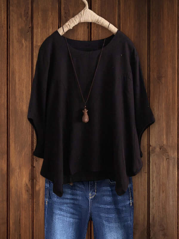 Heidi-Mode | Rundhalsausschnitt Tunika Top