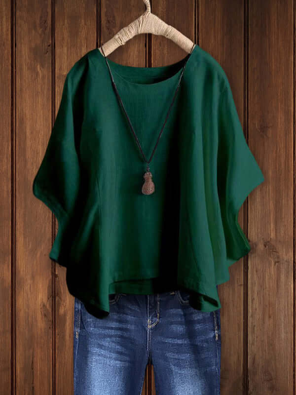 Heidi-Mode | Rundhalsausschnitt Tunika Top